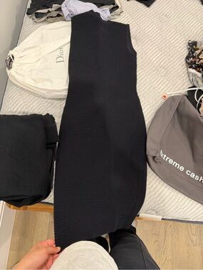 Alexander Wang Black Ribbed Dress